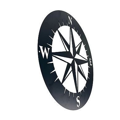 Metal Compass Rose Wall Art 15.5 Inch, Nautical Décor, Home Accent