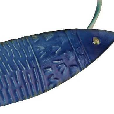 Coastal Blue Metal School of Fish Wall Sculpture