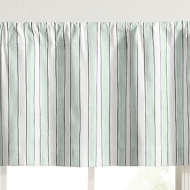Saratoga Stripe 100% Cotton Tailored Rod Pocket Valance