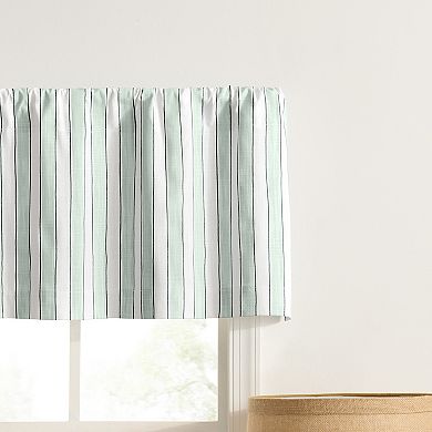 Saratoga Stripe 100% Cotton Tailored Rod Pocket Valance