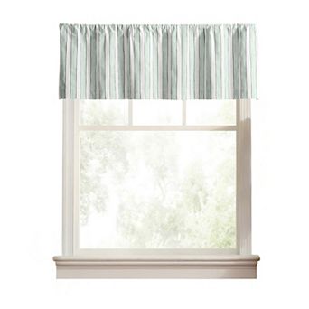 Saratoga Stripe 100% Cotton Tailored Rod Pocket Valance