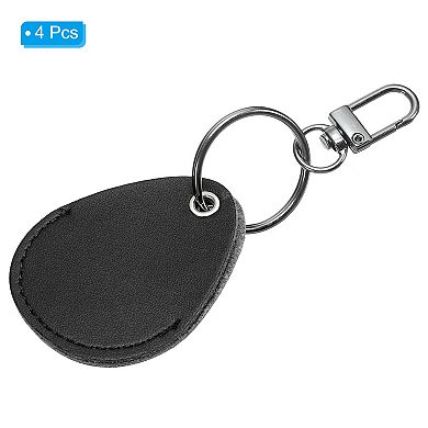 Leather Key Fob, Leather Key Fobs with Key Rings DIY Keychain Holder for ID Key Cards