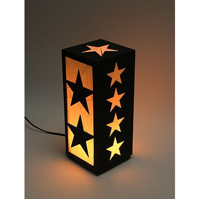 Western Star Black and Yellow Metal Light Box Accent Lamp