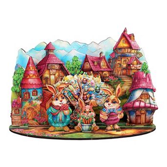 Easter Bunny Village Decorative Village Set by G. Debrekht