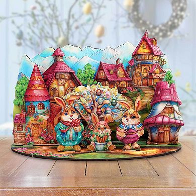 Easter Bunny Village Decorative Village Set by G. Debrekht