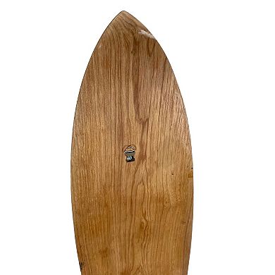 Set of 2 Surfboards Tiki Mask Design, 39" Wood Wall Art, Tropical Decor