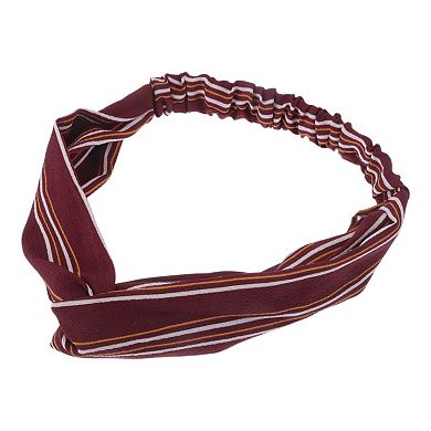 Fashion Pinstripe Pattern Cross Elastic Hairband for Women 1 Pc