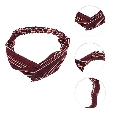 Fashion Pinstripe Pattern Cross Elastic Hairband for Women 1 Pc