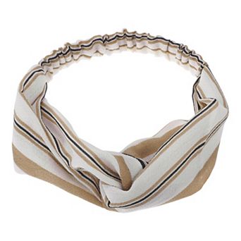 Fashion Pinstripe Pattern Cross Elastic Hairband for Women 1 pc