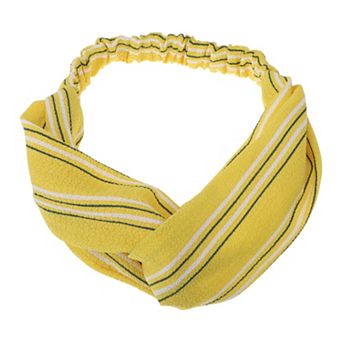 Fashion Pinstripe Pattern Cross Elastic Hairband for Women 1 pc