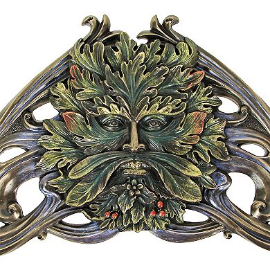 Art Nouveau Style Celtic Greenman Wall Hanging 9.5 Inches Long