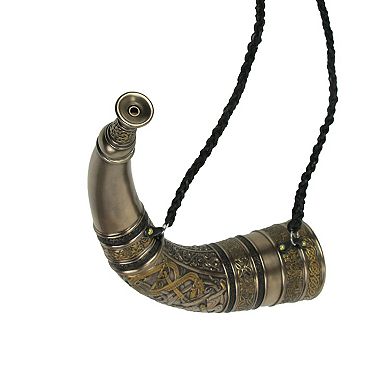 Sigur Slaying Fafnir Viking Horn & Dragon Wall Mount Cold Cast Resin Sculpture