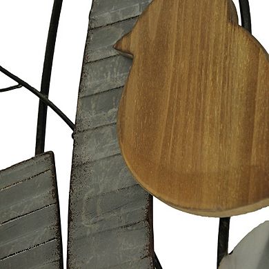 Rustic Birds and Branches 2 Piece Wood and Metal Wall Sculpture Set