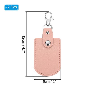 Leather Keychain, 2 Pcs Leather Keychain with Rings DIY Keychain Holder for Home Office Car Keys