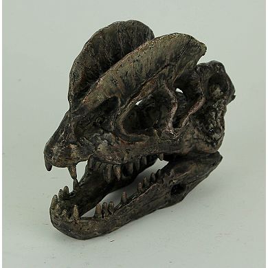 Dilophosaurus Dinosaur Head Fossil Statue Small