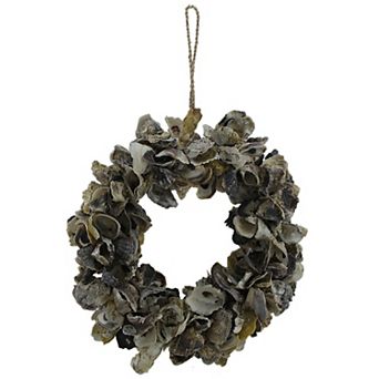 Natural Oyster Shell Indoor/Outdoor 18 inch Accent Wreath
