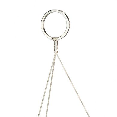 Blue Green and White Capiz Shell Wind Chime 29 Inches Long