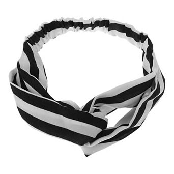 Women's Stripe Pattern Cross Elastic Hairband 1 pc