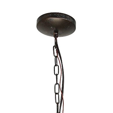 Rust Finish Farmhouse Hardwired Pendant Light Indoor Chandelier Fixture Lamp