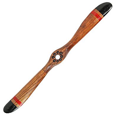 24 Inch Hand Carved Wooden Propeller Vintage Aviation Home Decor Wall Sculpture
