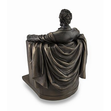Seated Abraham Lincoln Bronzed Historical Sculptural Statue