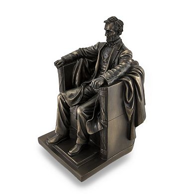 Seated Abraham Lincoln Bronzed Historical Sculptural Statue
