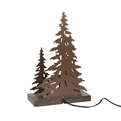 Rustic Metal Black Bear Forest Accent Lamp Decorative Woodland Cabin Home Decor