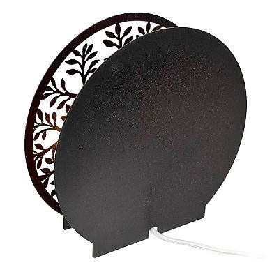 Tree of Life Metal Accent Light - 8" Plug-In Table Lamp