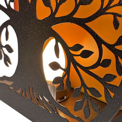 Tree of Life Metal Accent Light - 8" Plug-In Table Lamp