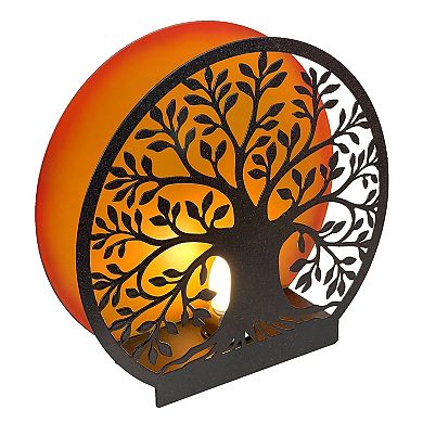 Tree of Life Metal Accent Light - 8" Plug-In Table Lamp