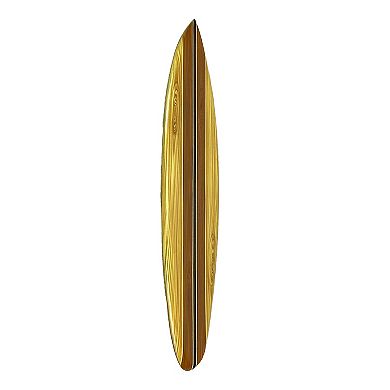 Set of 2 Wooden Striped Surfboard Wall Hangings 39 Inches Long