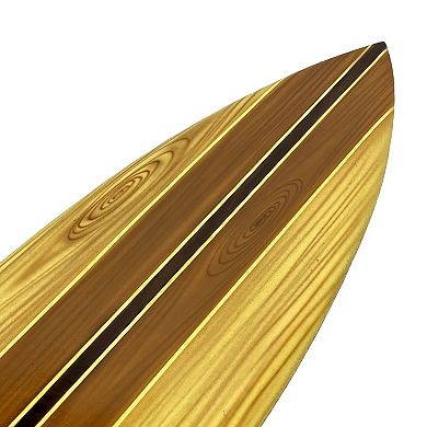 Set of 2 Wooden Striped Surfboard Wall Hangings 39 Inches Long