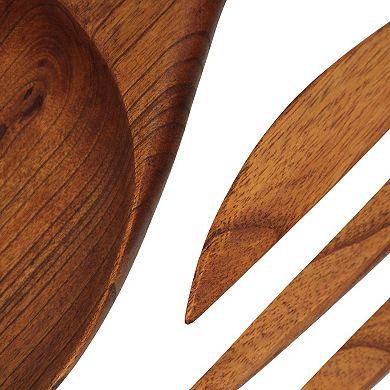 Oversized Wooden Fork & Spoon Wall Decor - Rustic Minimalist Art, 35.5" High