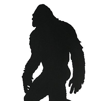 Black Metal Laser Cut Bigfoot Walking Wall Sculpture Home Decor Sasquatch Art