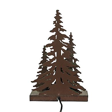 Rustic Metal Rude Bigfoot In Forest Accent Lamp Decorative Sasquatch Home Decor