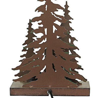 Rustic Metal Rude Bigfoot In Forest Accent Lamp Decorative Sasquatch Home Decor