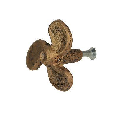 Set of 6 Gold Boat Propeller Drawer Pulls Nautical Charm for Cabinets