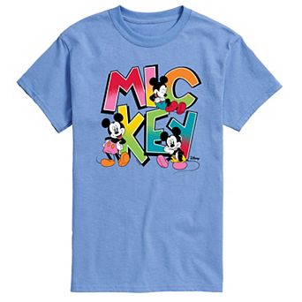 Men's Disney's Mickey Mouse Colorful Retro Graphic Tee