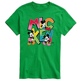 Men's Disney's Mickey Mouse Colorful Retro Graphic Tee