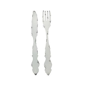 30 in Large Utensil Wall Art Decorative Knife Fork Farmhouse Kitchen Set of 2