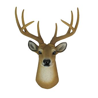 Buck Horns Amazing Antlers Wall Mounted Trophy Deer Head Sculpture