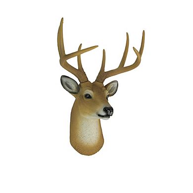 Buck Horns Amazing Antlers Wall Mounted Trophy Deer Head Sculpture
