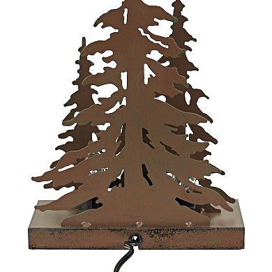 Rustic Metal Bigfoot Forest Stroll Accent Lamp Decorative Sasquatch Home Decor