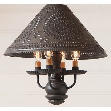 Wooden Homespun Shade Light Pendant in Black