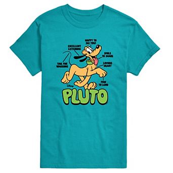 Men's Disney's Pluto Diagram Graphic Tee