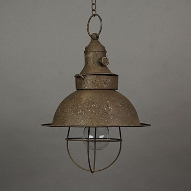 Antique Farmhouse LED Pendant Light Battery Operated Timer Hanging Accent Lamp