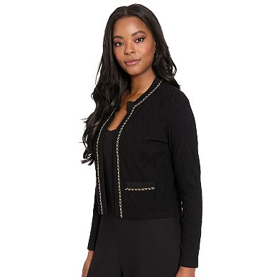 Women's London Times Diamond Sweater Cardigan