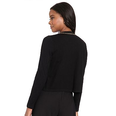 Women's London Times Diamond Sweater Cardigan