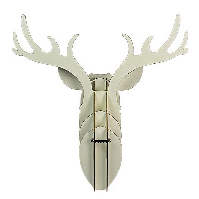 Shiraleah White Deer Head Puzzle Wall Mount Trophy Sculpture