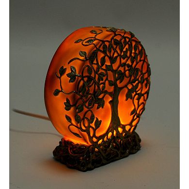 Glowing Orange Tree of Life Plug-In Night Accent Light 6.25 inch